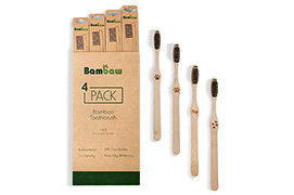 Bamboo Tooth Brushes (Packs of 4)